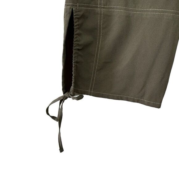 Athleta 10 Capri Pants Brown Straight Leg Athletic Stretch Hike Womens - Picture 7 of 14